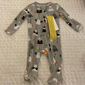 NWT Angel Dear Bamboo Halloween Ghost Footie Pajama 0-3M